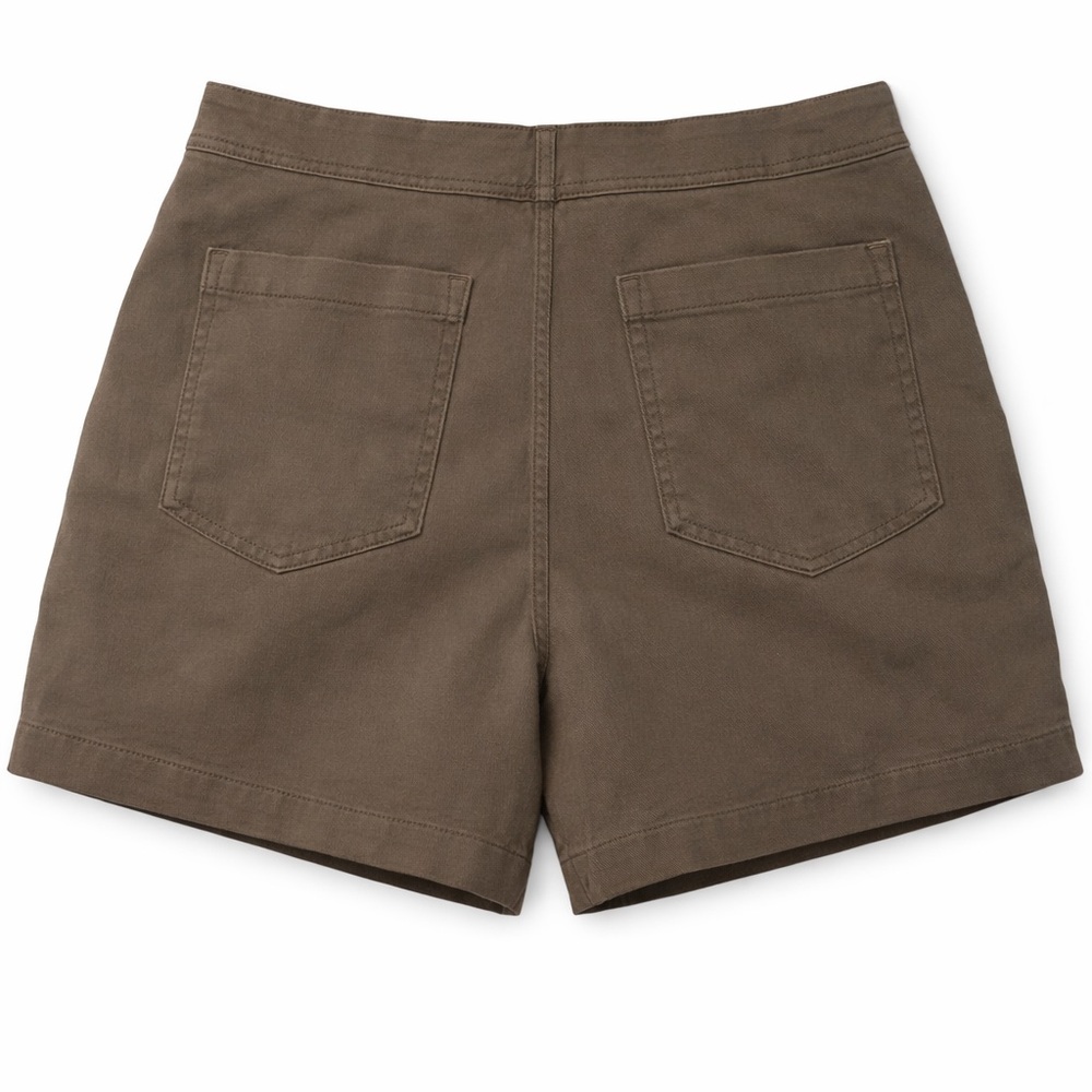 Nautica Women's Olive Brown High-Rise Bermuda Shorts